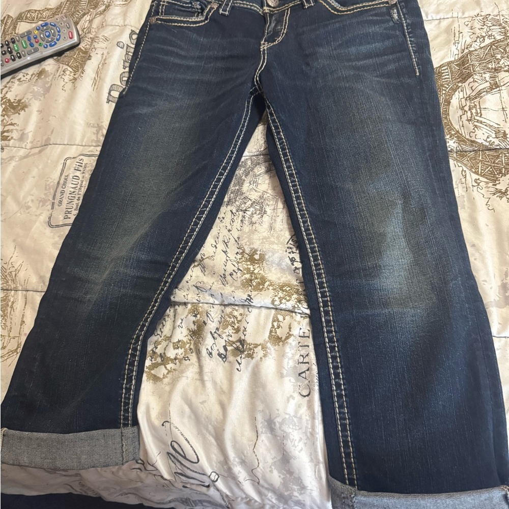 Silver Jeans Indigo Cropped Denim